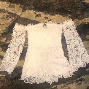 White lace romper